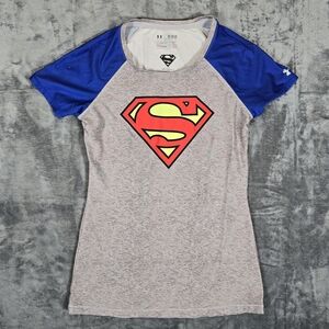 Under Amour Heatgear Fitted Superman T Shirt Size XS DC Comics Woman's